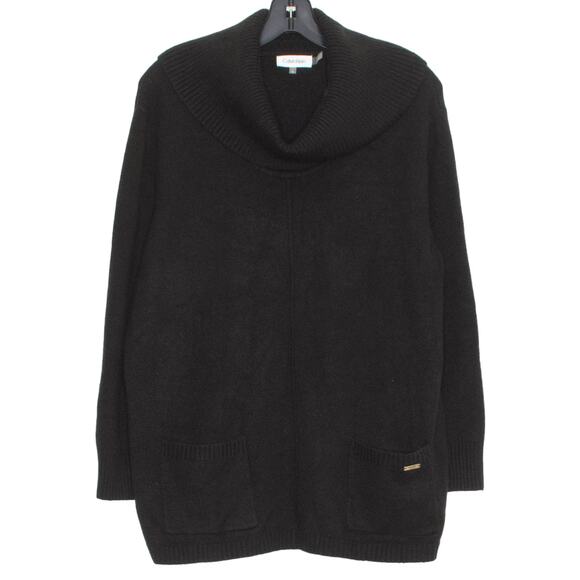 Calvin Klein Sweaters - Calvin Klein Sweater Cowl Neck Minimalist Preppy Cozy Capsule Black Large HW